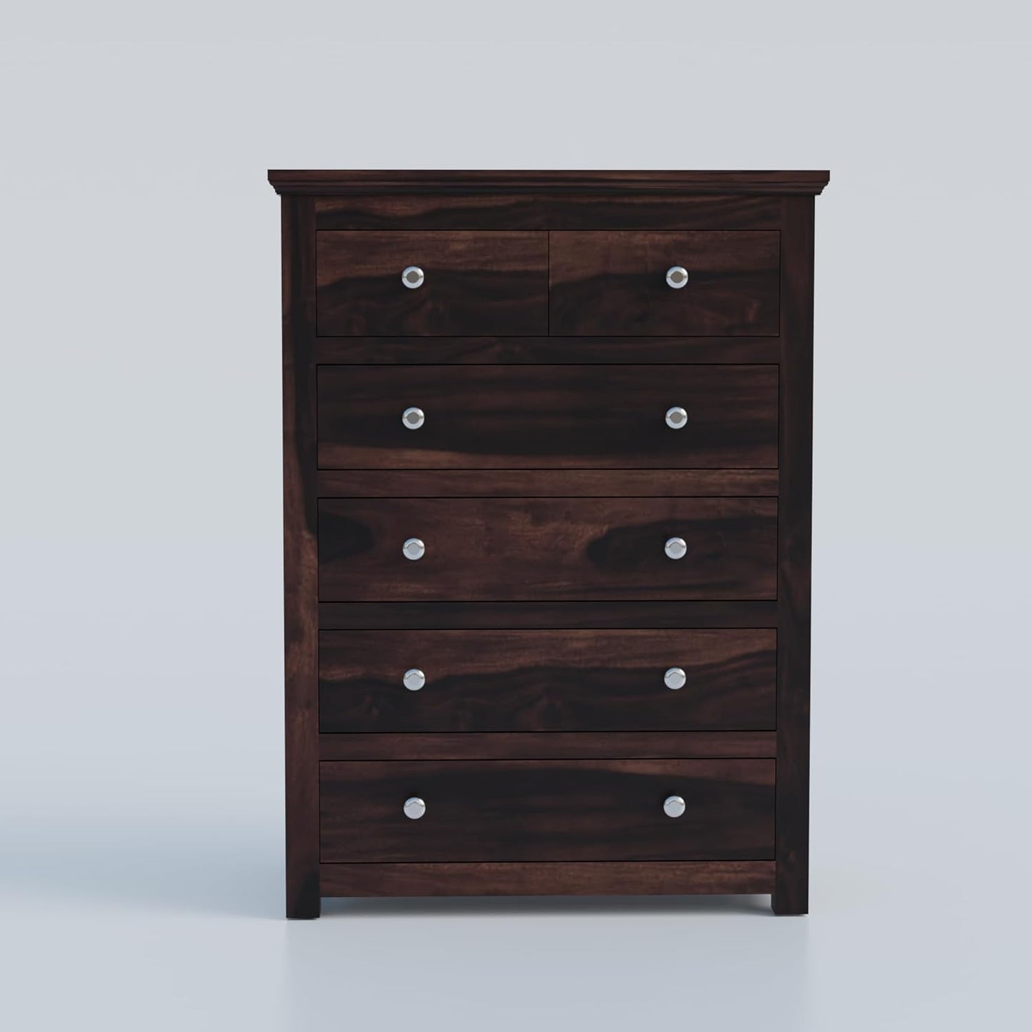 Rukmaajee Sheesham Solid Sheesham Wood Chest of Drawers | 6 Drawer