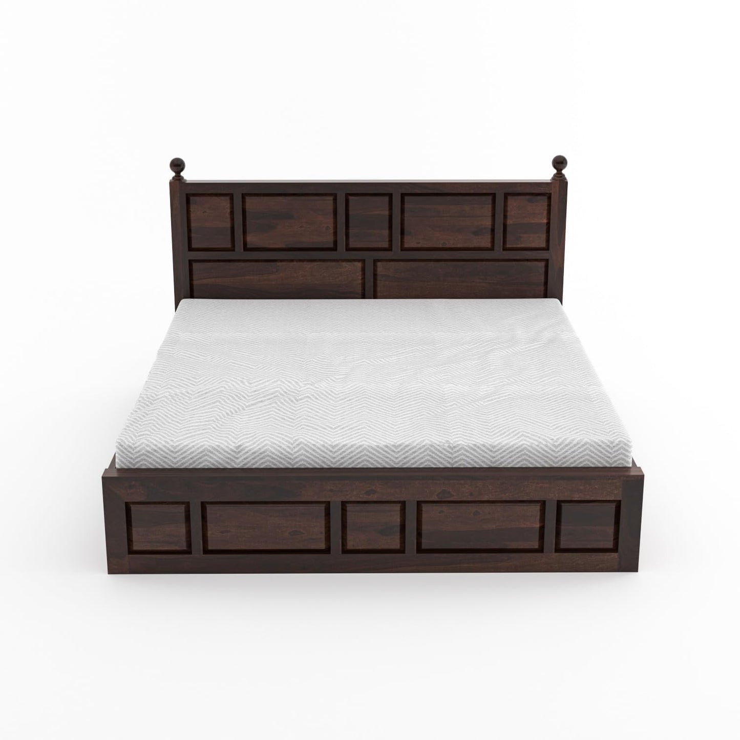 Rukmaajee Solid Sheesham Wood King Size Bed with Box Storage for Home