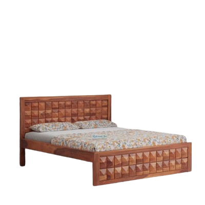 Rukmaajee Solid Sheesham Wood King Size Bed with Box Storage for Home