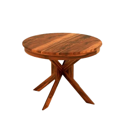 Rukmaajeee Solid Wooden 4-Seater Round Dining Table | Dining Room,