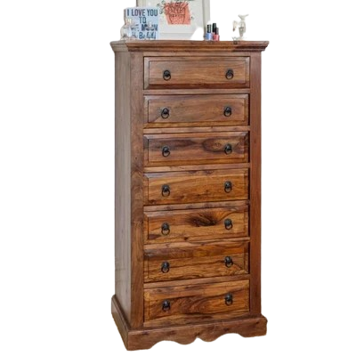 Rukmaajee Furniture Solid Sheesham Wood Chest of Drawers for Bedroom