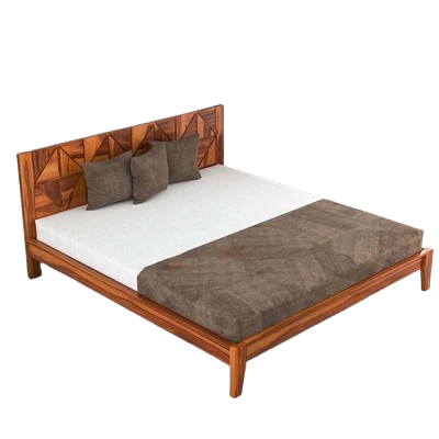 Rukmaajee Solid Sheesham Wood King Size Bed with Box Storage for Home