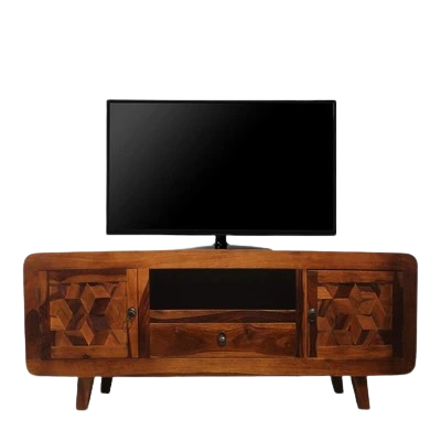 Rukmaajee Furniture Two Door & One Drawer & Box X-Style T.V. Cabinet
