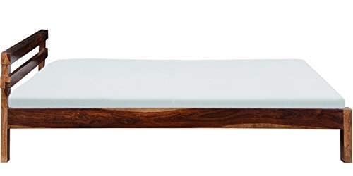 Rukmaajee Sheesham Wood King Size Double Bed Without Storage for