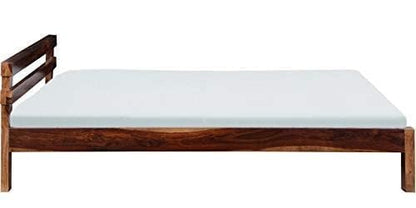 Rukmaajee Sheesham Wood King Size Double Bed Without Storage for