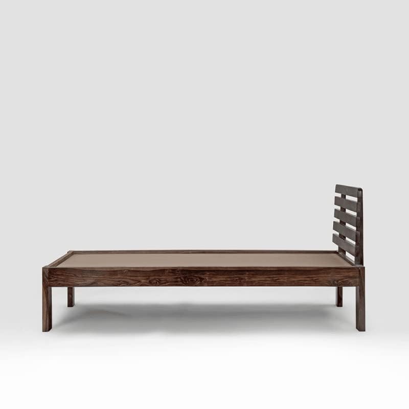Rukmaajee Solid Sheesham Wood Single Bed for Bedroom | Premium Wooden
