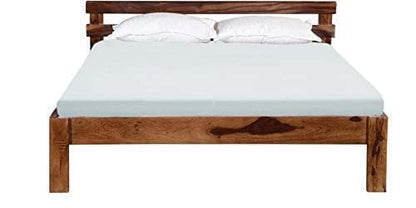 Rukmaajee Sheesham Wood King Size Double Bed Without Storage for