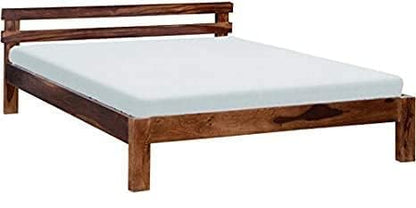 Rukmaajee Sheesham Wood King Size Double Bed Without Storage for