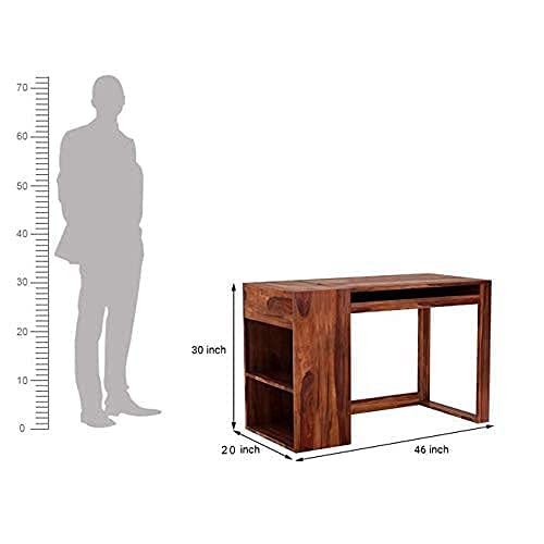 Rukmaajeee Solid Sheesham Wood Study Table | Wooden Laptop Desk &