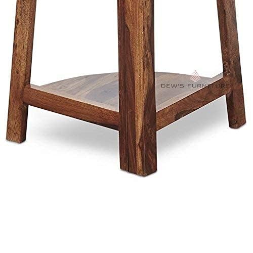 Rukmaajee Furniture Sheesham Wood Corner Book Shelf with Set of 5