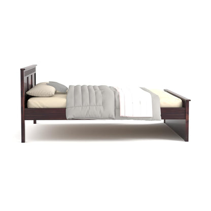 Rukmaajee Solid Sheesham Wood Queen Size Bed, Walnut Premium Finish,