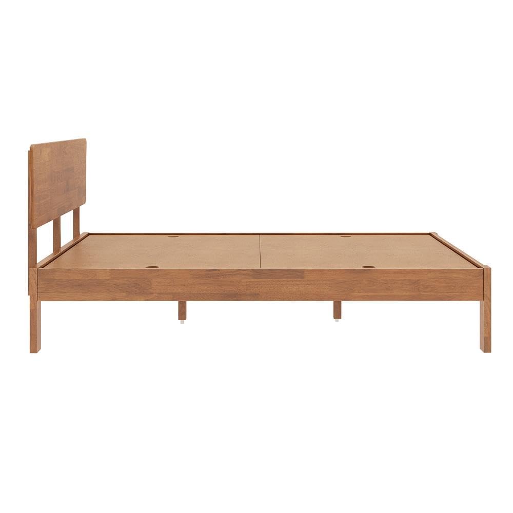 Rukmaajee Bed | Queen (78 X 60) Solid Wood Bed Without Storage, 3 Year