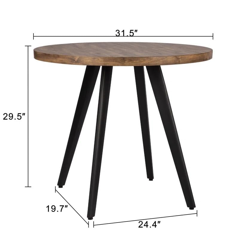 Rukmaajeee Solid Wooden 4-Seater Round Dining Table | Dining Room,