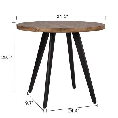 Rukmaajeee Solid Wooden 4-Seater Round Dining Table | Dining Room,