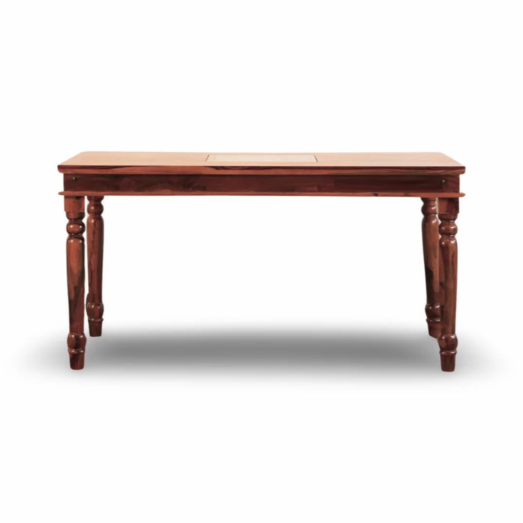 Rukmaajeee Wooden 4-Seater Dining Table | Solid Sheesham Wood Table