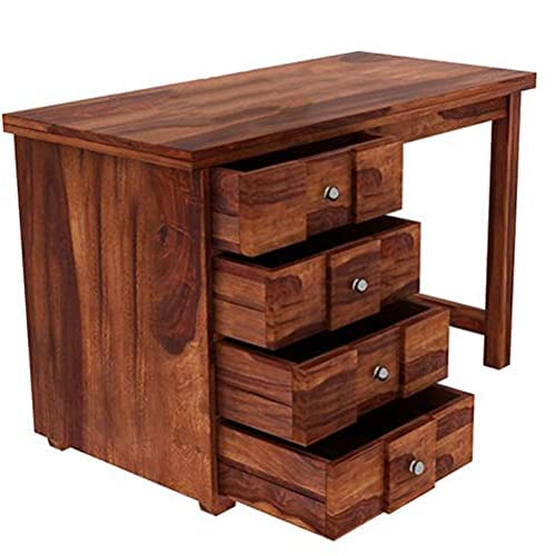 Rukmaajeee Solid Sheesham Wood Study Table | Wooden Laptop Desk &