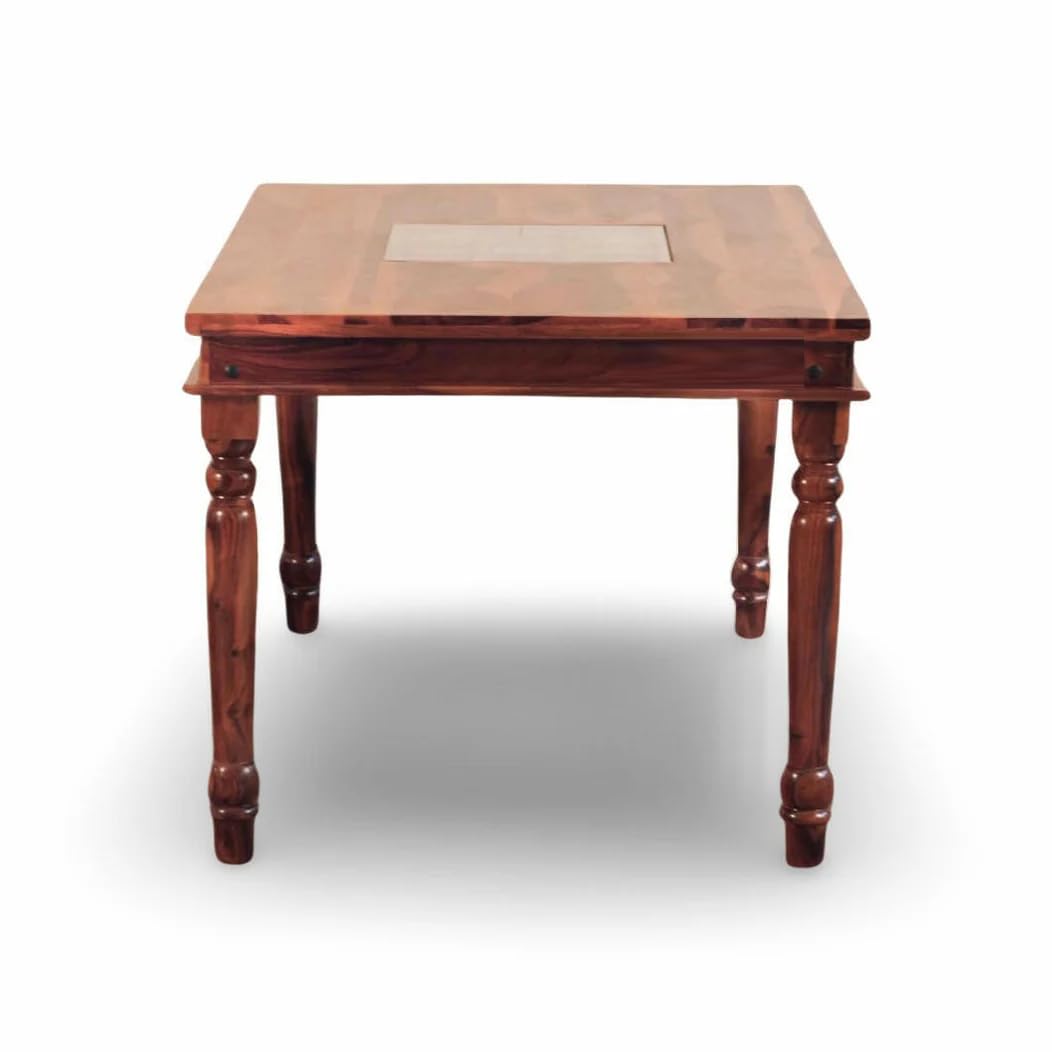 Rukmaajeee Wooden 4-Seater Dining Table | Solid Sheesham Wood Table