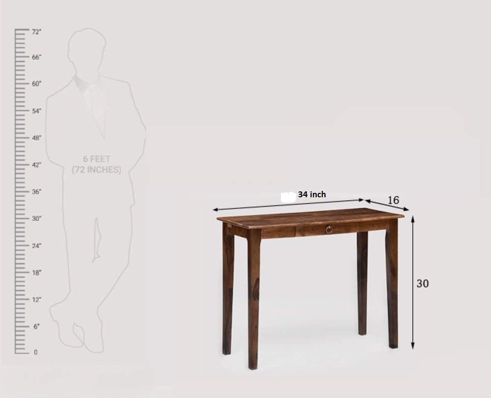 Rukmaajeee Solid Wood Multipurpose Study Console Table | Wooden Laptop