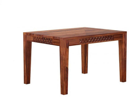 Rukmaajeee Sheesham Wood CNC Dining Table Without Chairs | Solid Wood