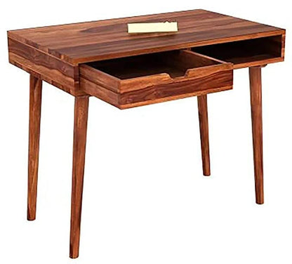Rukmaajeee Solid Sheesham Wood Study Table | Wooden Laptop Desk &