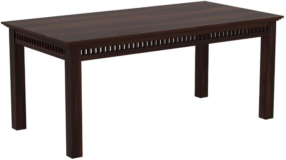 Rukmaajeee Solid Sheesham Wood 6-Seater Dining Table | Wooden Walnut