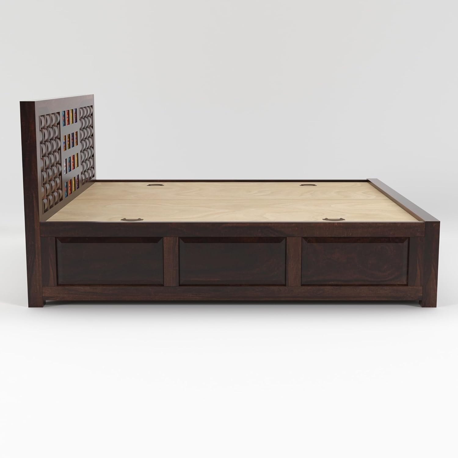 Rukmaajee Solid Sheesham Wood King Size for Bedroom, Hotel| Double Bed