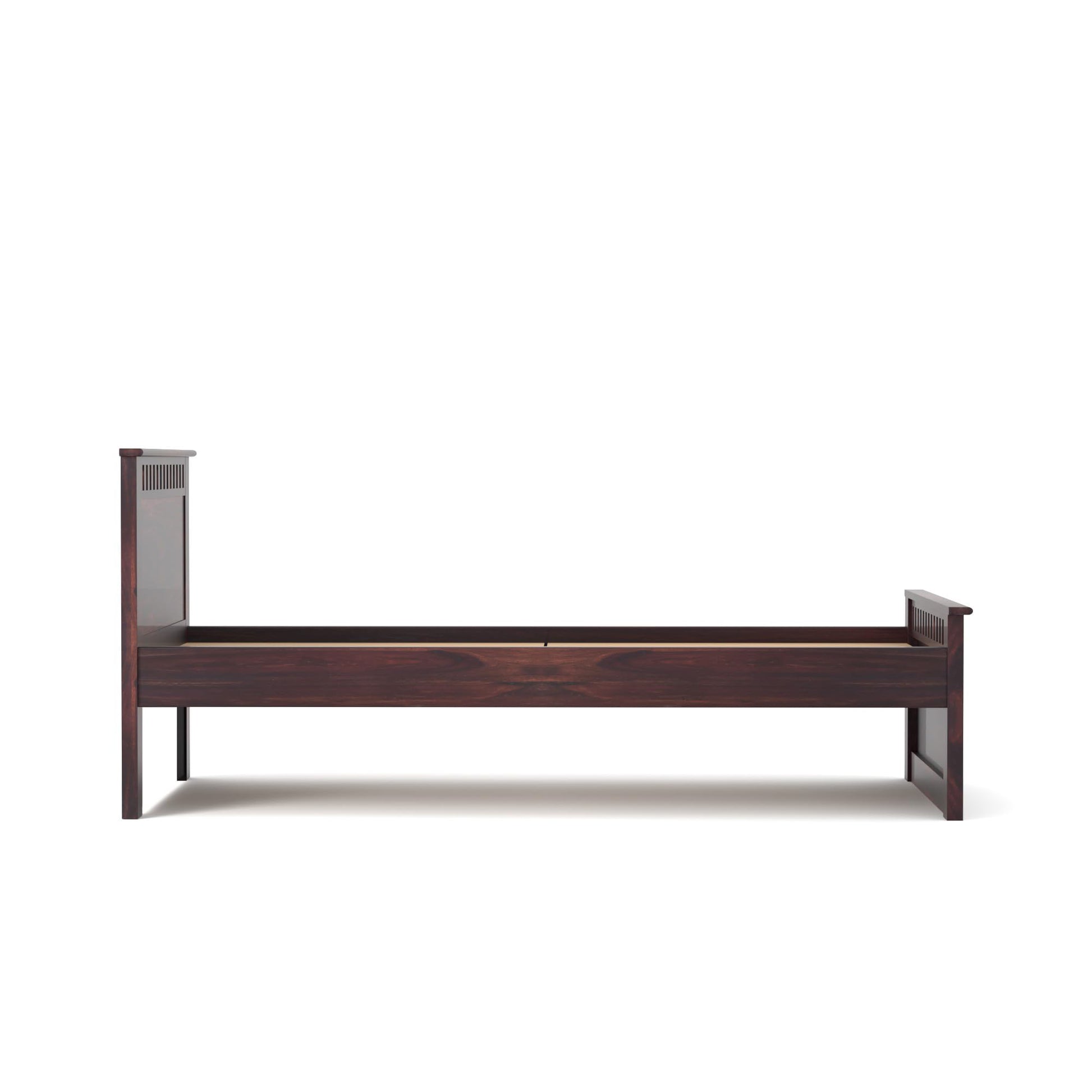 Rukmaajee Solid Sheesham Wood Single Bed for Your Home Solid Wood