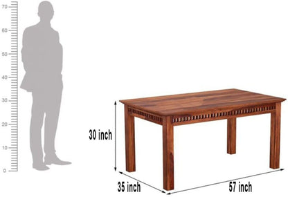 Rukmaajeee Sheesham Wood 6 Seater Dining Table Only for Dining Room