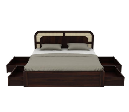 Rukmaajeee Solid Sheesham Wood King Size Bed with Storage | Wooden