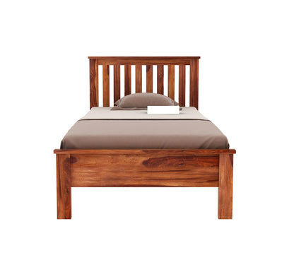 Rukmaajeee Solid Sheesham Wood Single Bed Without Storage | Wooden Cot