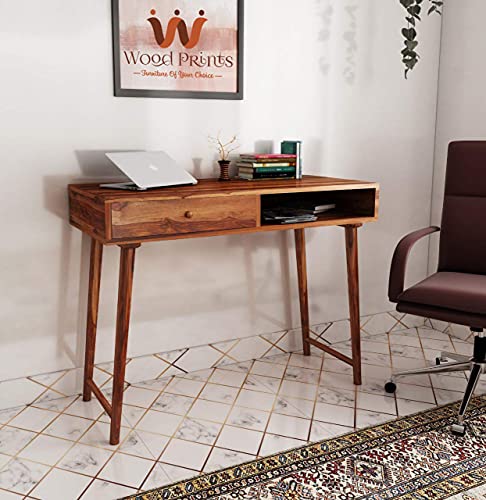 Rukmaajeee Solid Sheesham Wood Study Table | Wooden Laptop Desk &