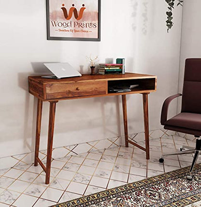 Rukmaajeee Solid Sheesham Wood Study Table | Wooden Laptop Desk &