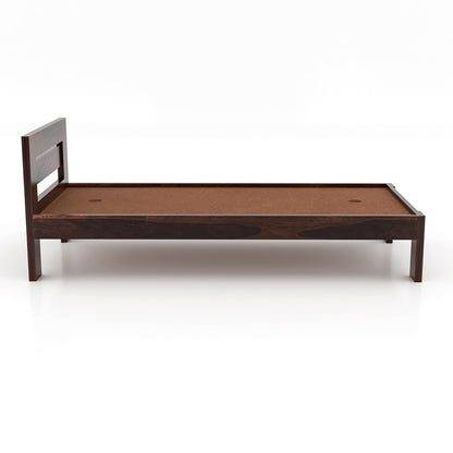 Rukmaajeee Solid Sheesham Wood Single Bed Without Storage | Wooden cot