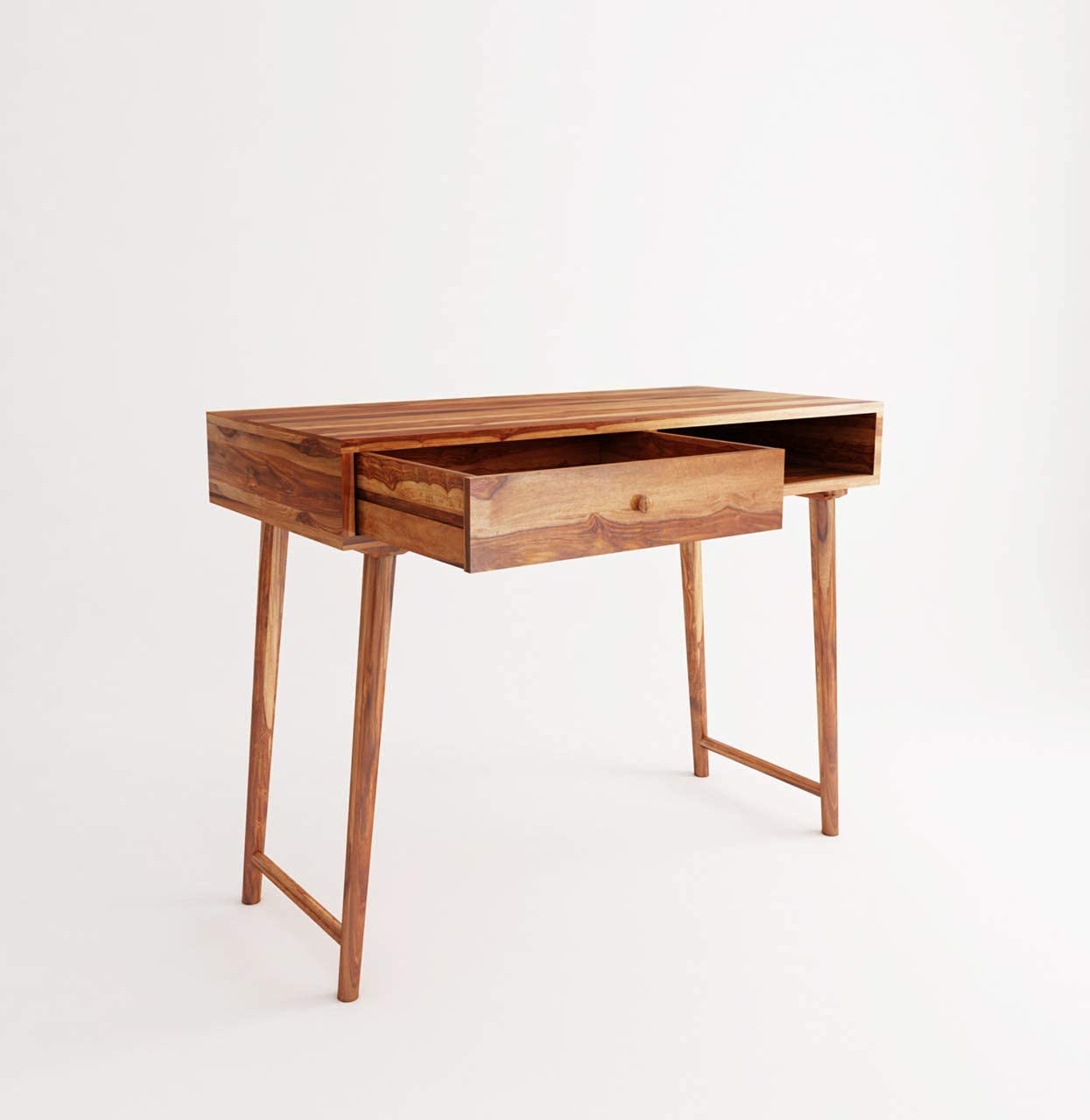 Rukmaajeee Solid Sheesham Wood Study Table | Wooden Laptop Desk &