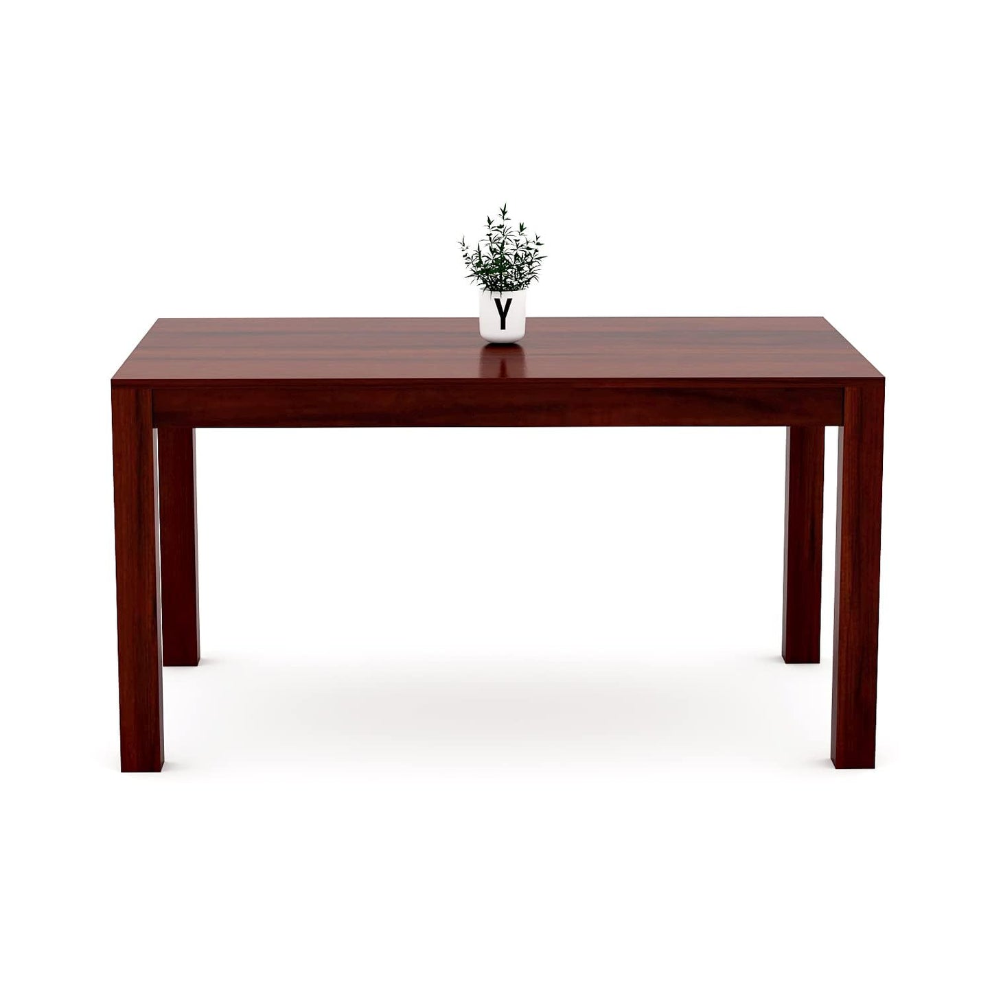 Rukmaajeee Solid Sheesham Wood 6-Seater Dining Table | Mahogany Finish