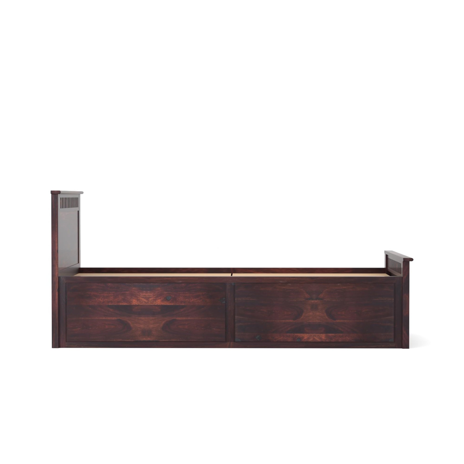 Rukmaajee Solid Sheesham Wood Box Storage Bed for Your Home Classic