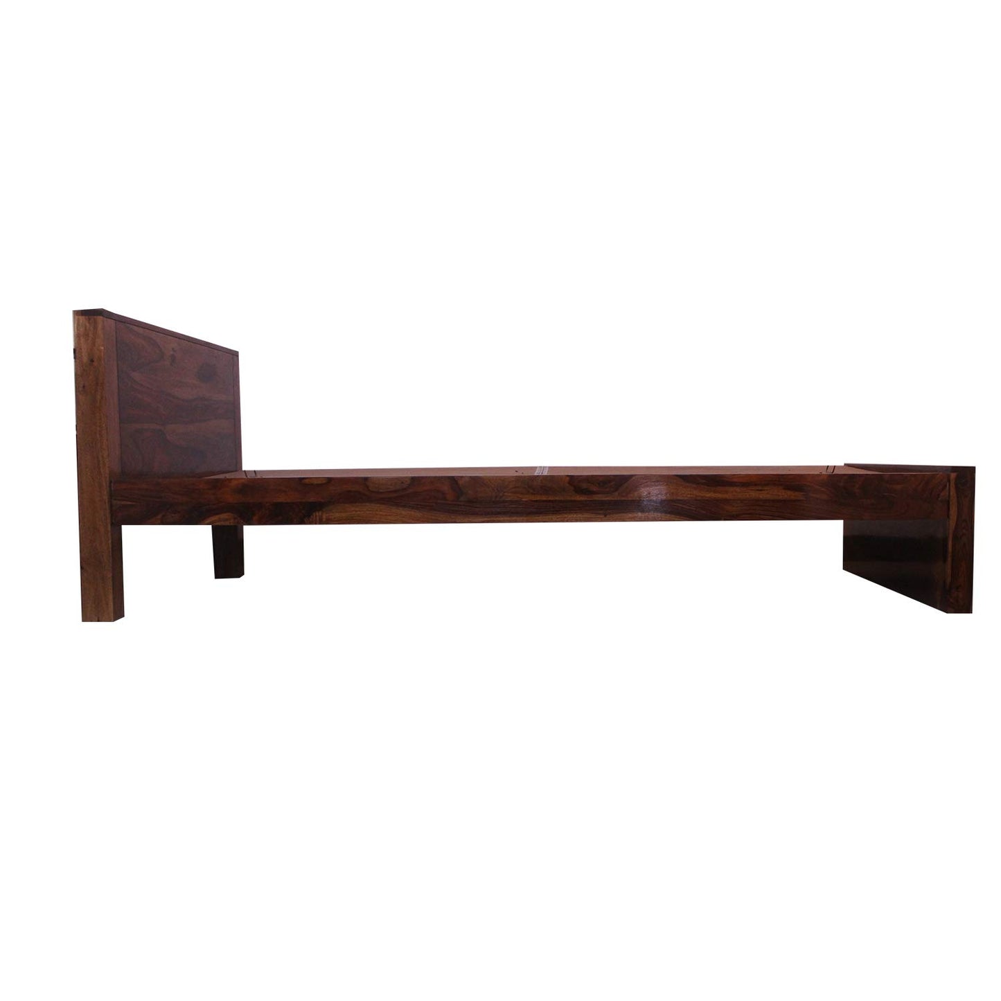 Rukmaajee Furniture Simpla Bed in Natural Solid Wood with Honey Oak