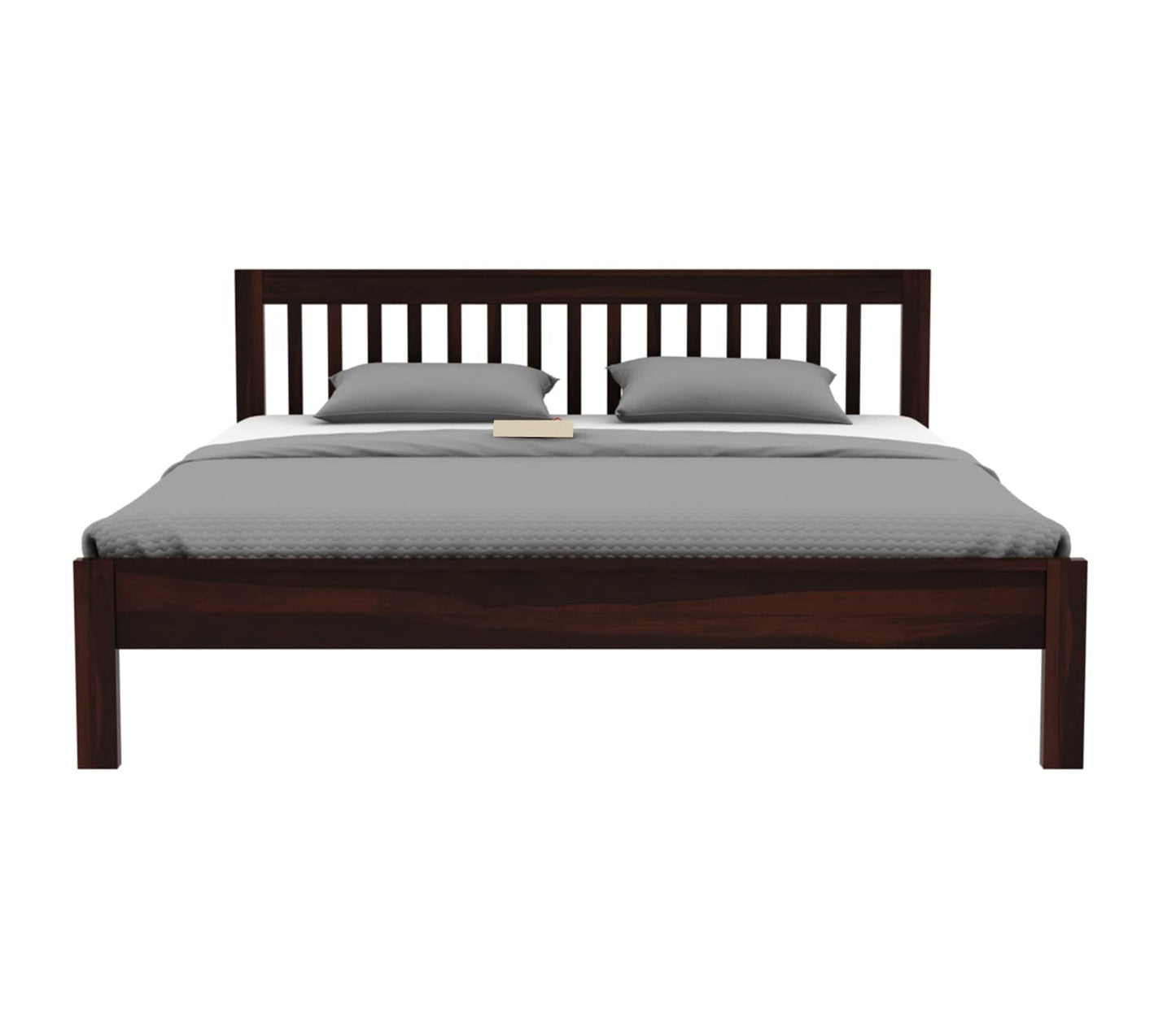 Rukmaajeee Sheesham Wood King Size Bed Without Storage | Wooden Double