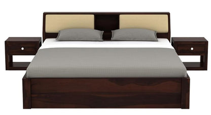 Rukmaajee Sheesham Wood Queen Size Double Bed Without Storage Wooden
