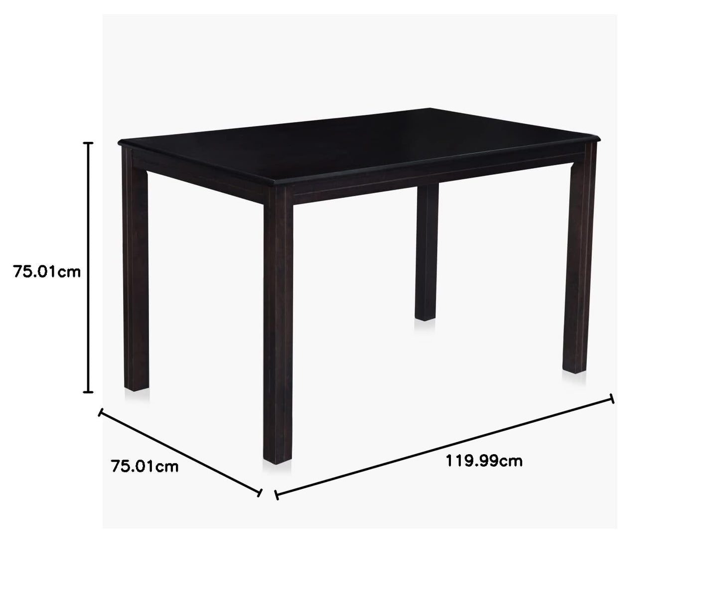 Rukmaajeee Montoya 4-Seater Engineered Wood Dining Table | Brown MDF
