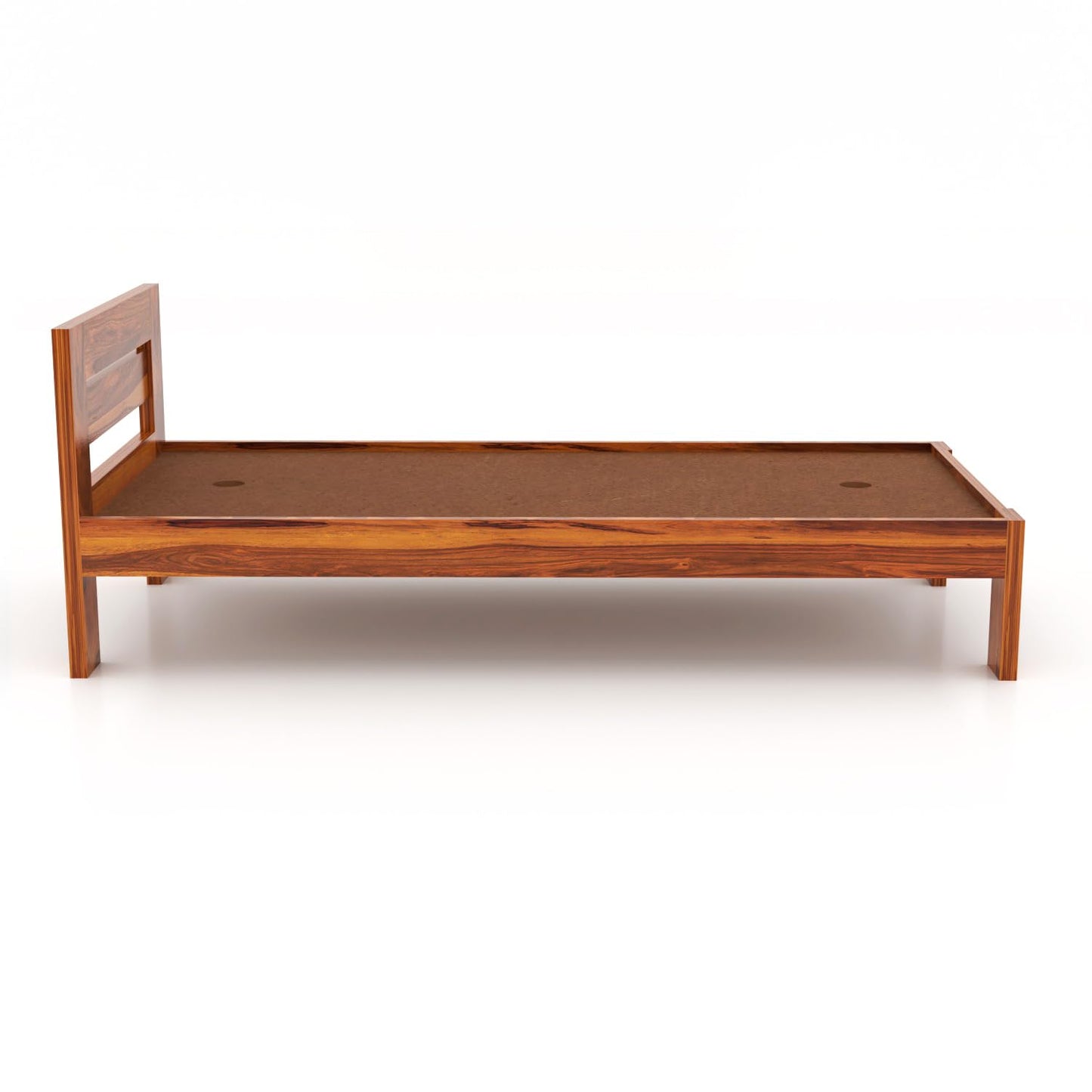 Rukmaajeee Solid Sheesham Wood Single Bed with 2 Drawers | Wooden Bed