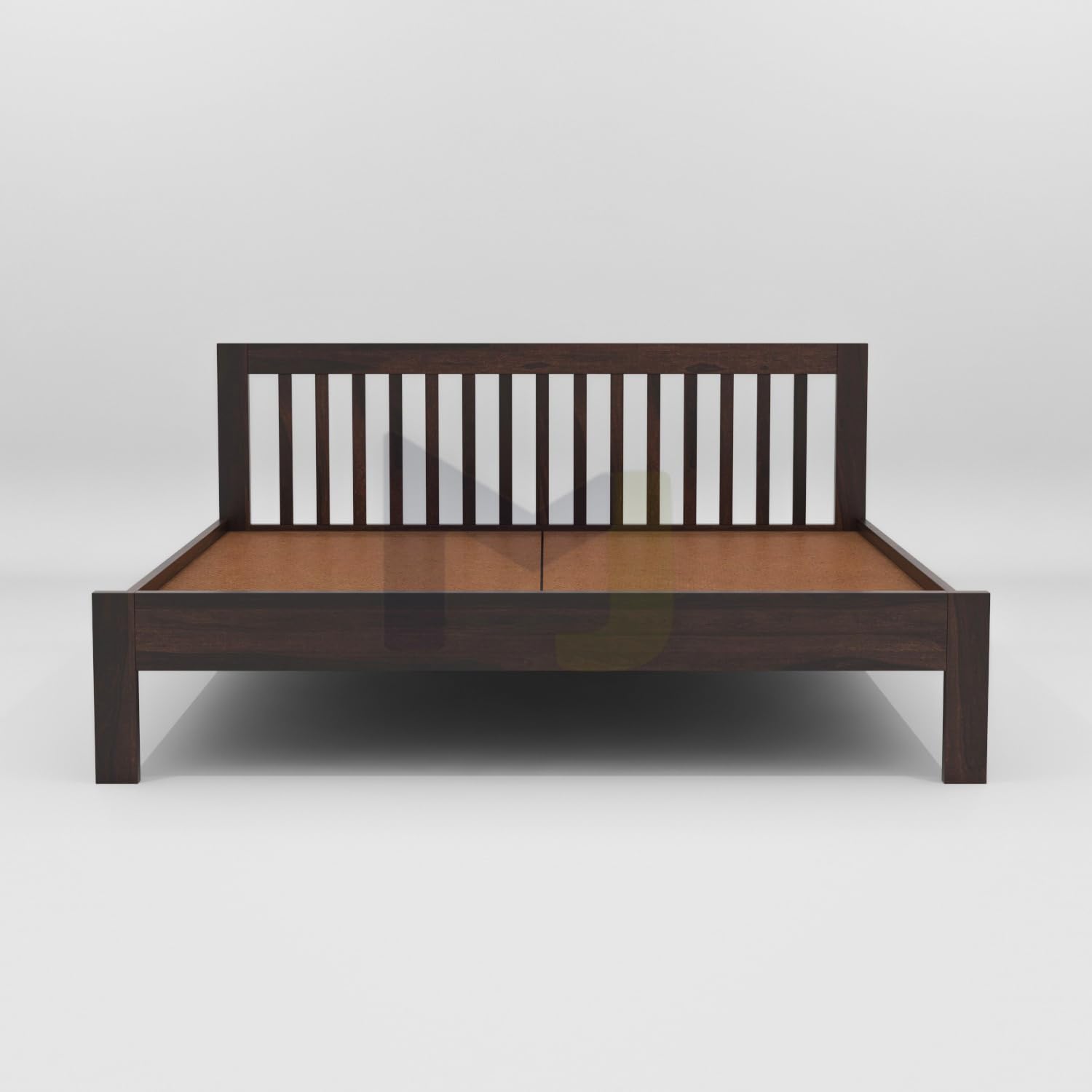 Rukmaajeee Solid Sheesham Wood Queen Size Bed Without Storage | Wooden