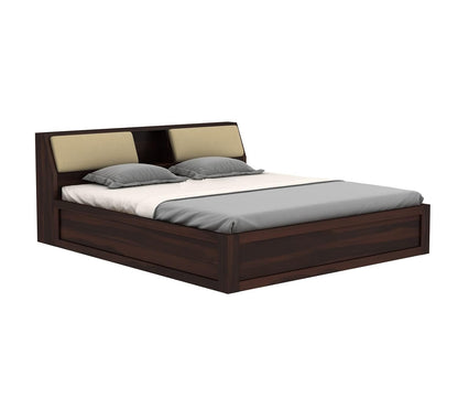 Rukmaajee Sheesham Wood King Size Bed with Box Storage Wooden Double