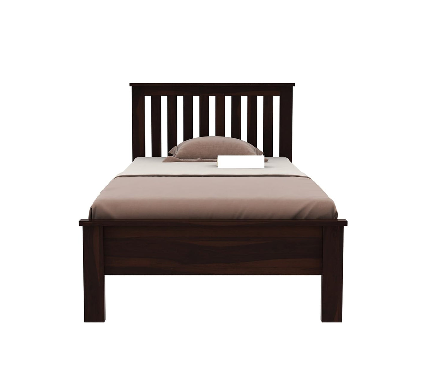 Rukmaajeee Solid Sheesham Wood Single Bed Without Storage | Wooden Cot