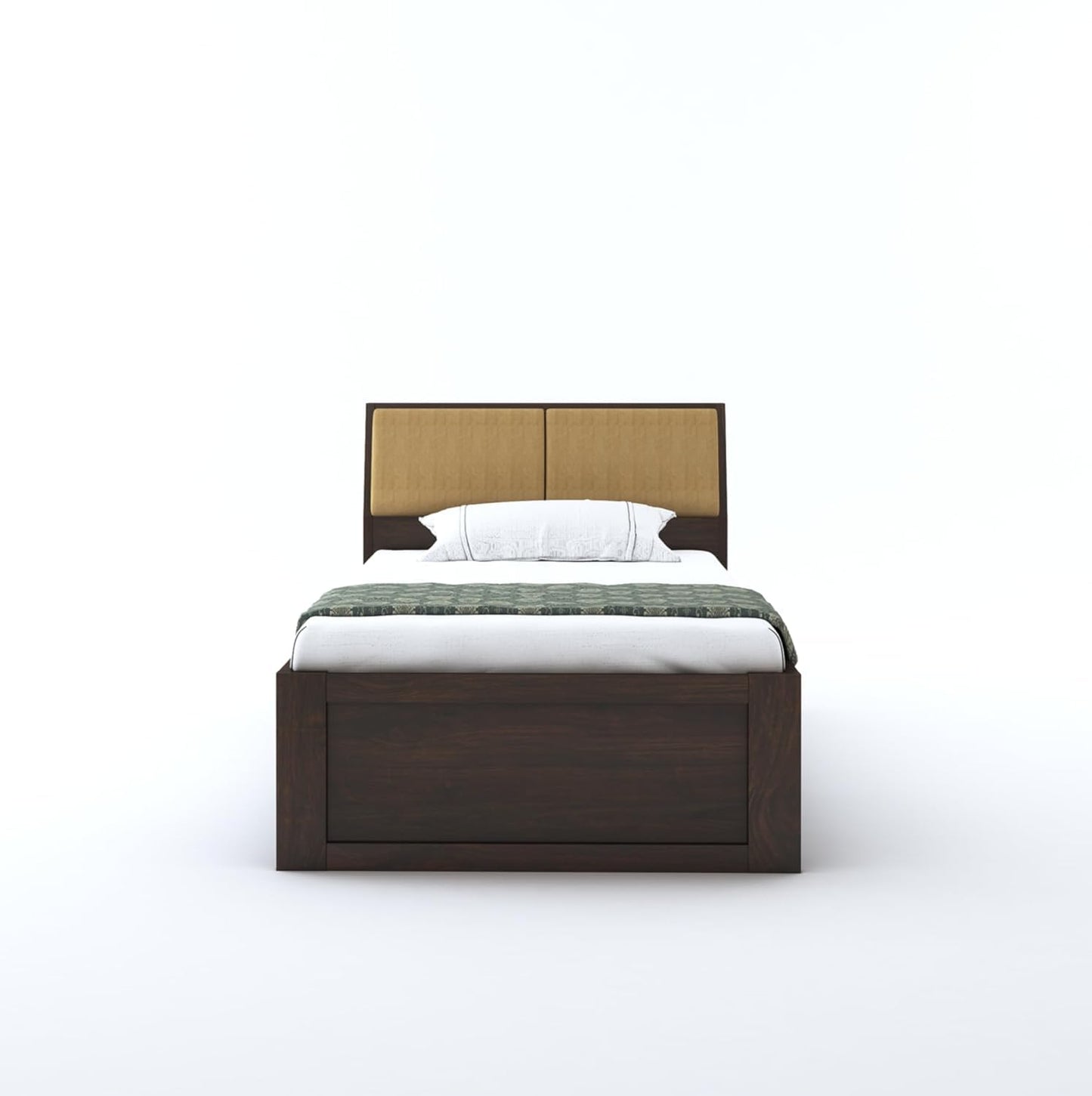 Rukmaajee Solid Sheesham Wood Single Bed Without Storage Wooden Single
