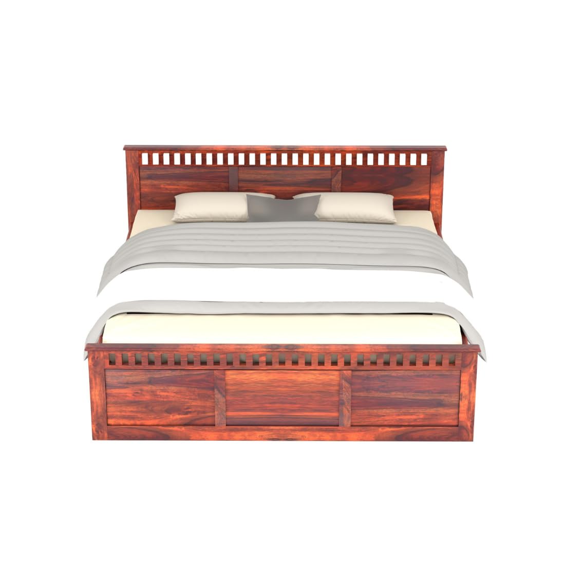 Sheesham Wood King Size Bed, Walnut Finish, King Size