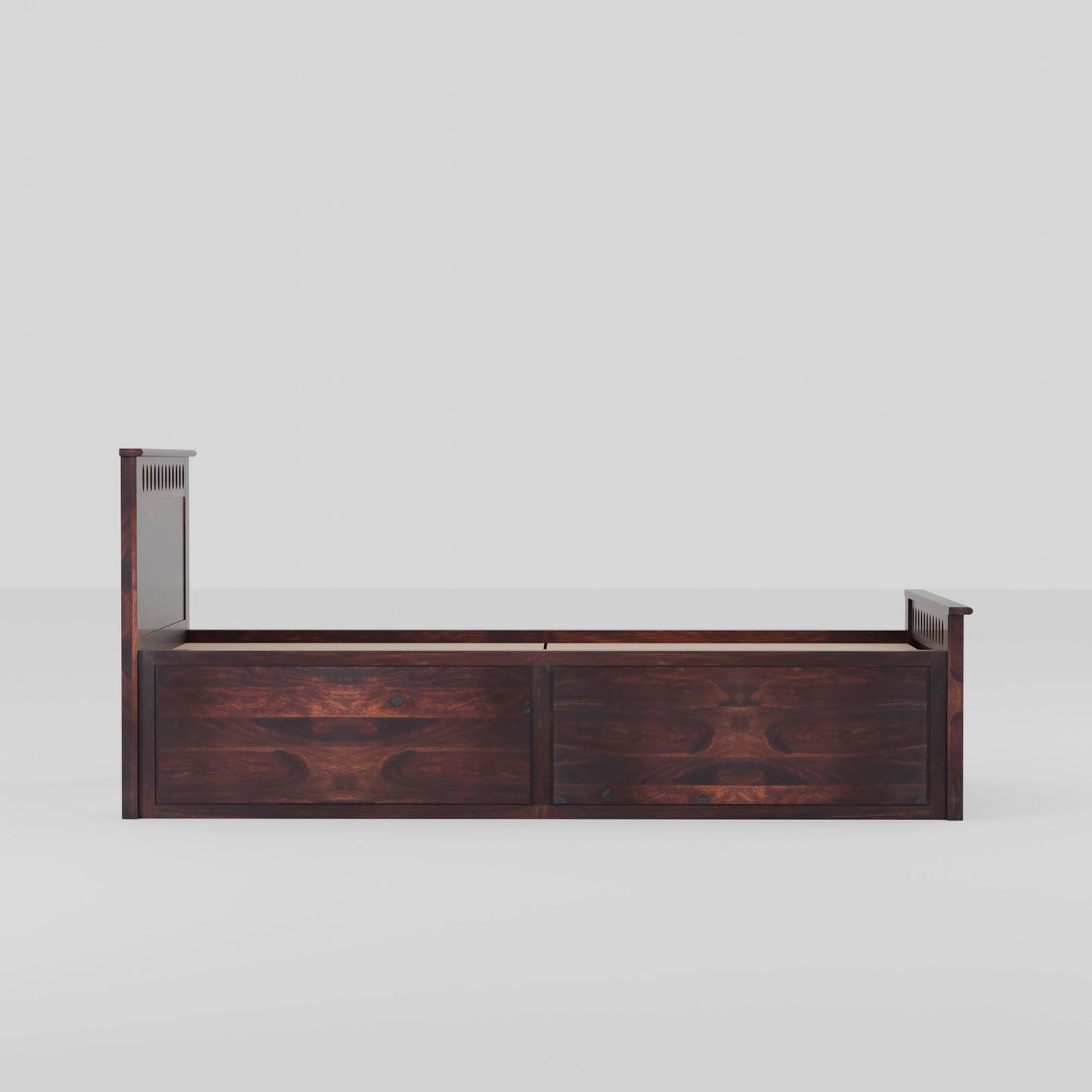 Rukmaajee Solid Sheesham Wood Box Storage Bed for Your Home Modern