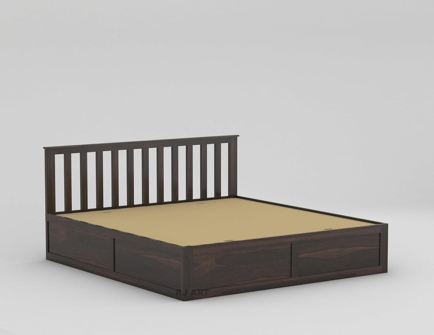 Rukmaajee Sheesham Wood King Size Bed with Storage | Solid Wood Box