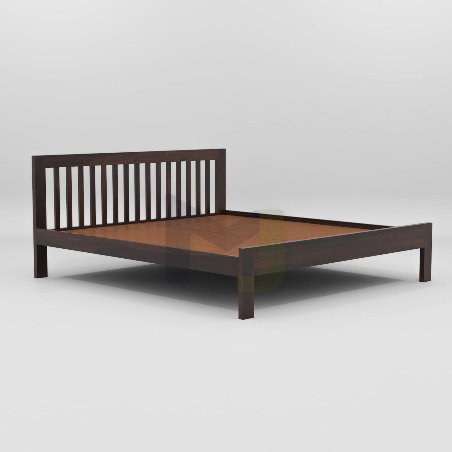 Rukmaajeee Solid Sheesham Wood Queen Size Bed Without Storage | Wooden