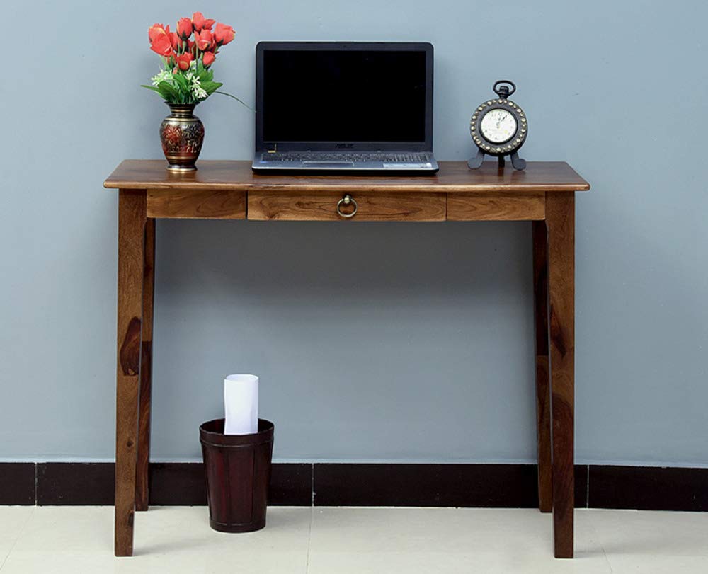 Rukmaajeee Solid Wood Multipurpose Study Console Table | Wooden Laptop